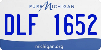 MI license plate DLF1652