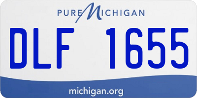 MI license plate DLF1655