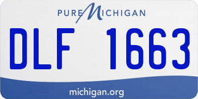 MI license plate DLF1663
