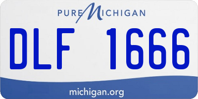 MI license plate DLF1666