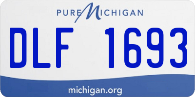 MI license plate DLF1693