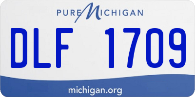 MI license plate DLF1709