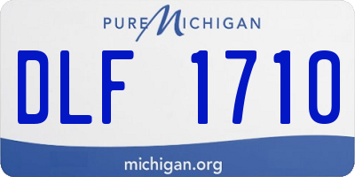MI license plate DLF1710
