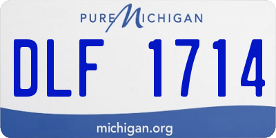 MI license plate DLF1714