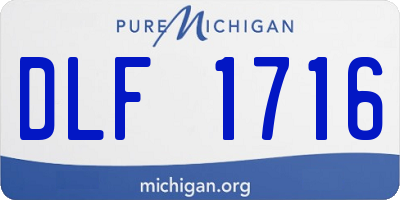 MI license plate DLF1716