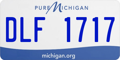 MI license plate DLF1717