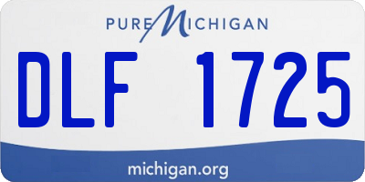 MI license plate DLF1725