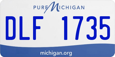 MI license plate DLF1735