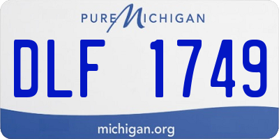 MI license plate DLF1749