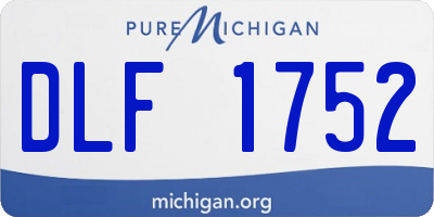 MI license plate DLF1752