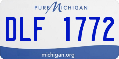 MI license plate DLF1772