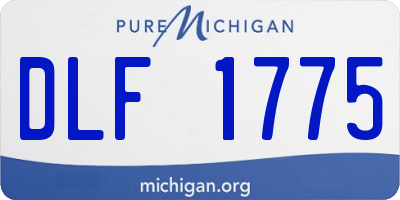 MI license plate DLF1775