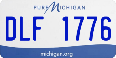 MI license plate DLF1776