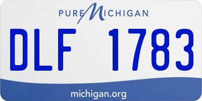 MI license plate DLF1783