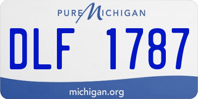 MI license plate DLF1787