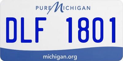 MI license plate DLF1801