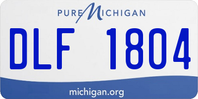 MI license plate DLF1804