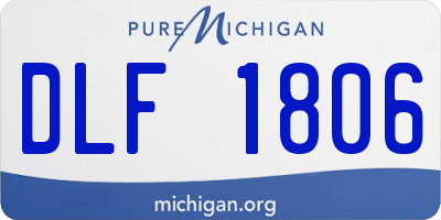 MI license plate DLF1806