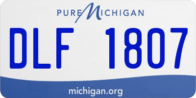 MI license plate DLF1807