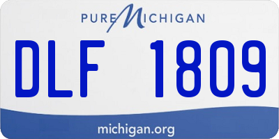 MI license plate DLF1809