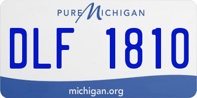 MI license plate DLF1810