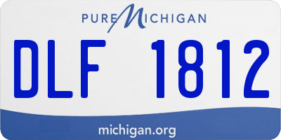 MI license plate DLF1812
