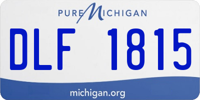 MI license plate DLF1815