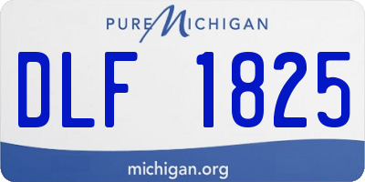 MI license plate DLF1825