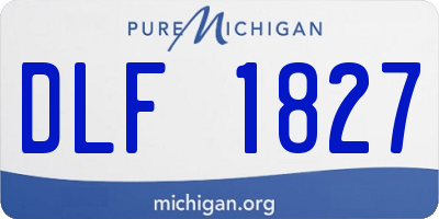 MI license plate DLF1827