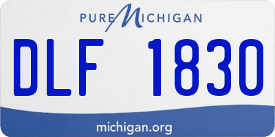 MI license plate DLF1830