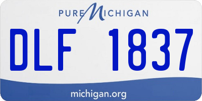 MI license plate DLF1837