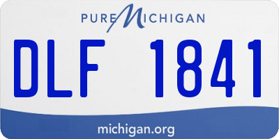 MI license plate DLF1841