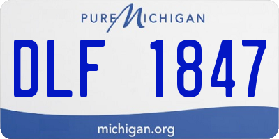 MI license plate DLF1847