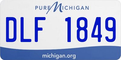 MI license plate DLF1849