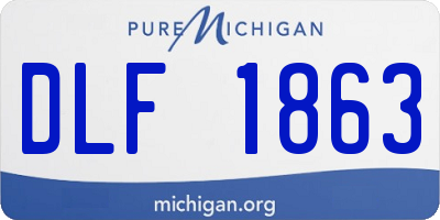 MI license plate DLF1863