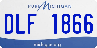 MI license plate DLF1866