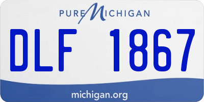 MI license plate DLF1867