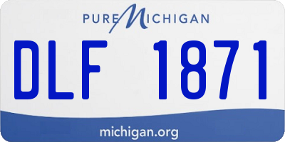 MI license plate DLF1871
