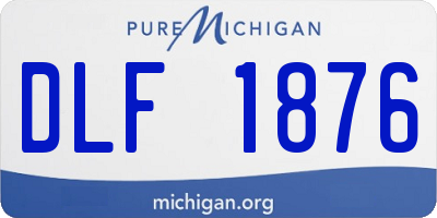 MI license plate DLF1876