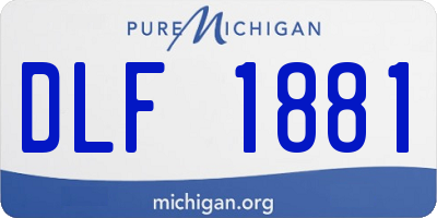 MI license plate DLF1881