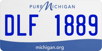 MI license plate DLF1889