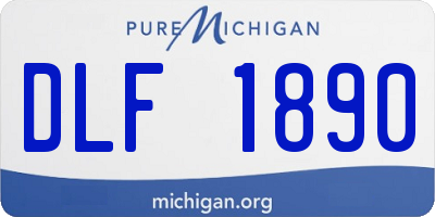 MI license plate DLF1890
