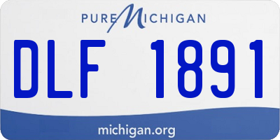 MI license plate DLF1891