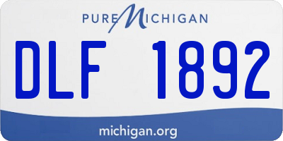 MI license plate DLF1892