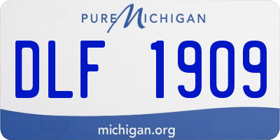MI license plate DLF1909