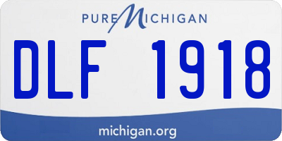 MI license plate DLF1918