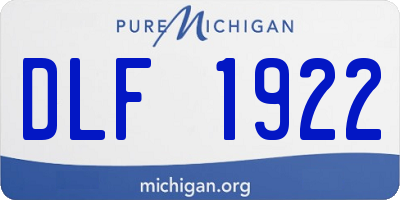 MI license plate DLF1922