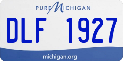 MI license plate DLF1927