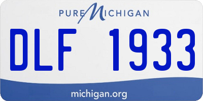 MI license plate DLF1933