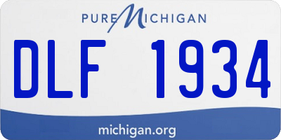 MI license plate DLF1934